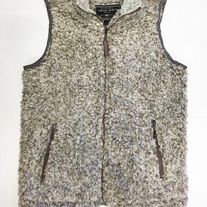 True Grit Frosty Tipped Fleece Vest, size Large